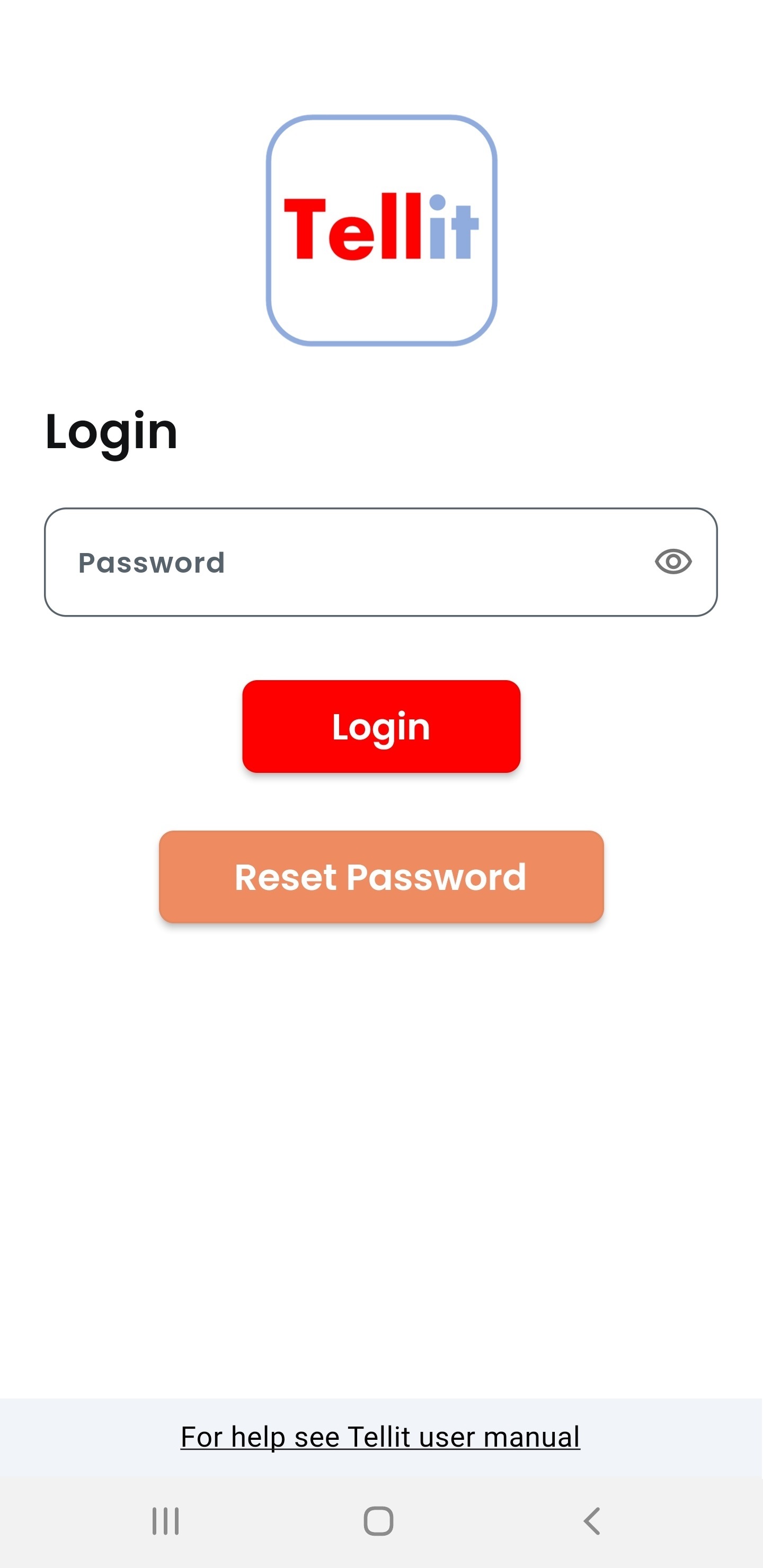 Login with password