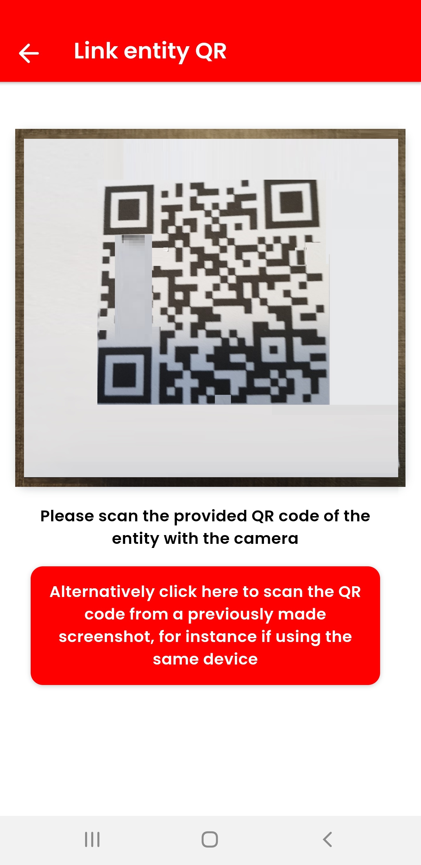 QR code scanning