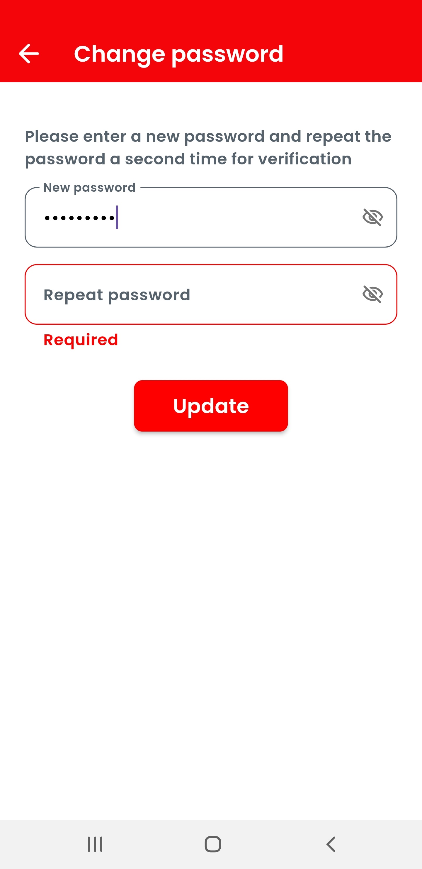 Enter new password