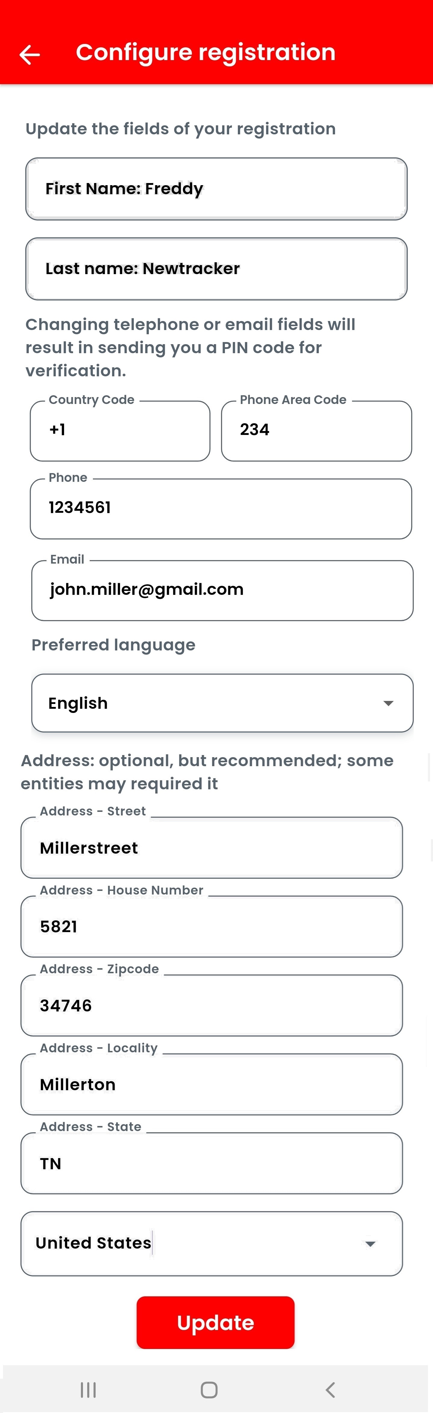 Configure registration settings
